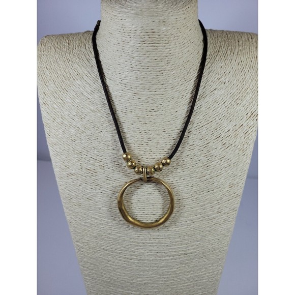Chico's Gold and Brown Necklace - Picture 1 of 10